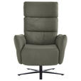 RELAXSESSEL in Leder Grau  - Schwarz/Grau, Design, Leder/Metall (82/119/85cm) - Dieter Knoll