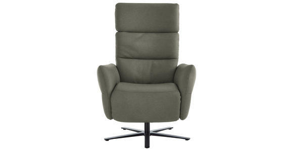 RELAXSESSEL in Leder Grau  - Schwarz/Grau, Design, Leder/Metall (82/119/85cm) - Dieter Knoll