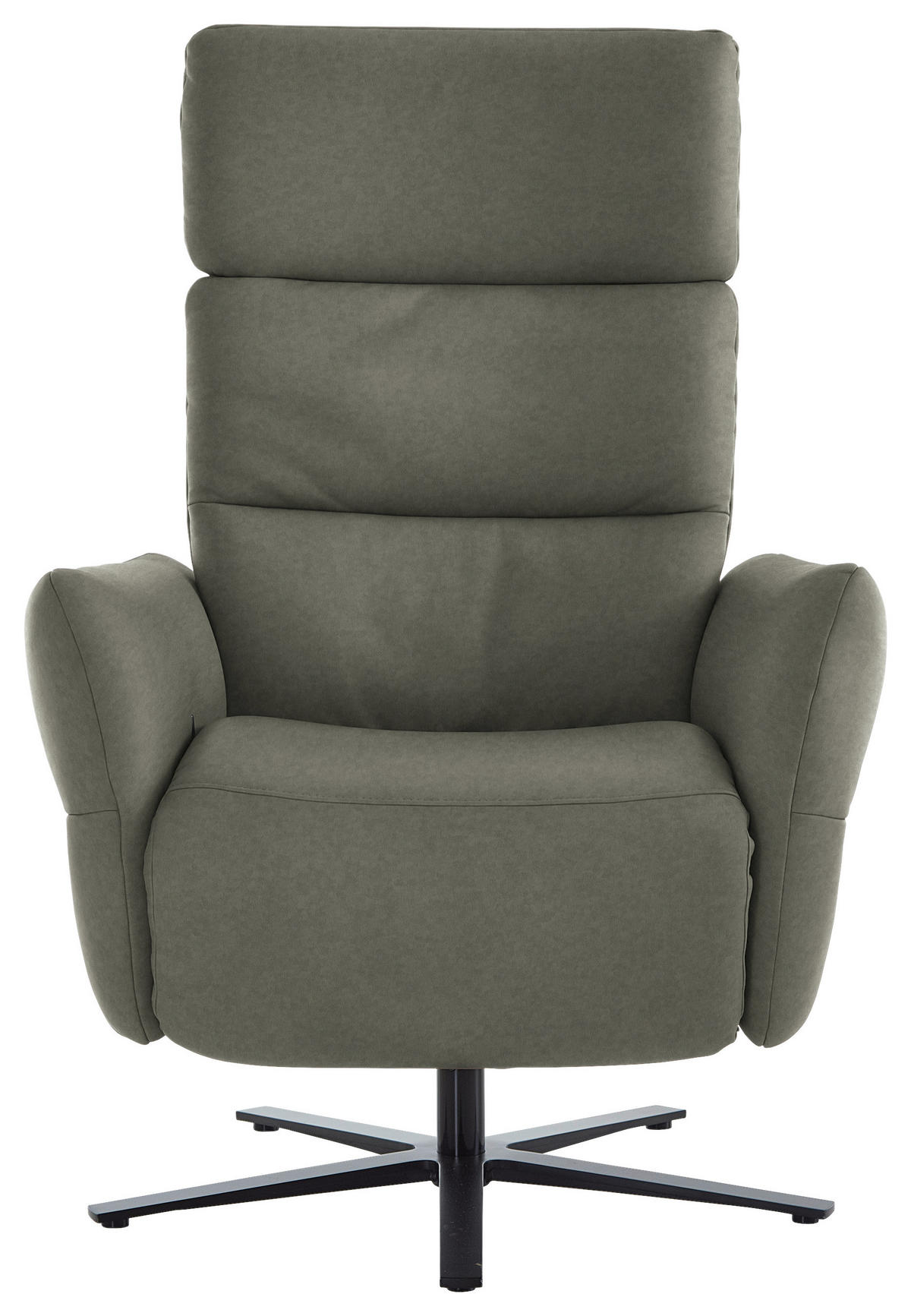 RELAXSESSEL in Leder Grau  - Schwarz/Grau, Design, Leder/Metall (82/119/85cm) - Dieter Knoll