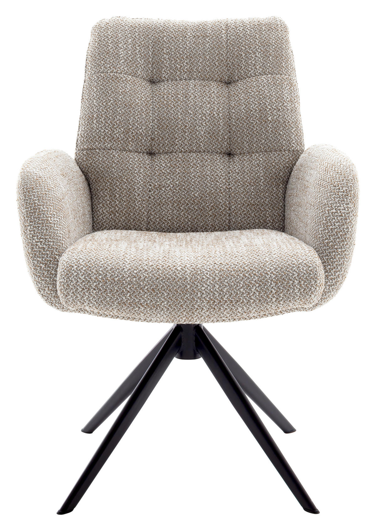 ARMLEHNSTUHL  in Stahl Webstoff  - Schwarz/Cappuccino, Design, Textil/Metall (66/95/74cm) - Novel