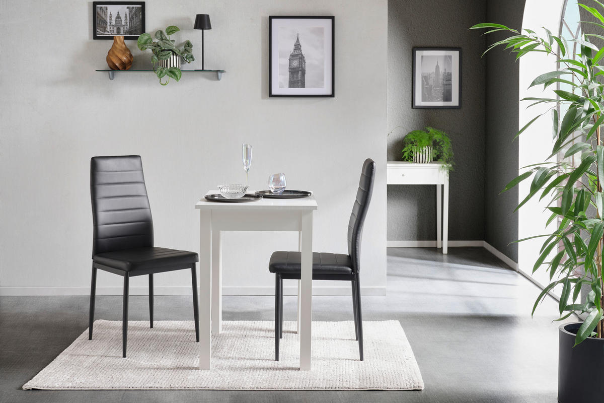 ESSTISCH in Holzwerkstoff  - Weiß, KONVENTIONELL, Holzwerkstoff (75/76/55cm) - home24