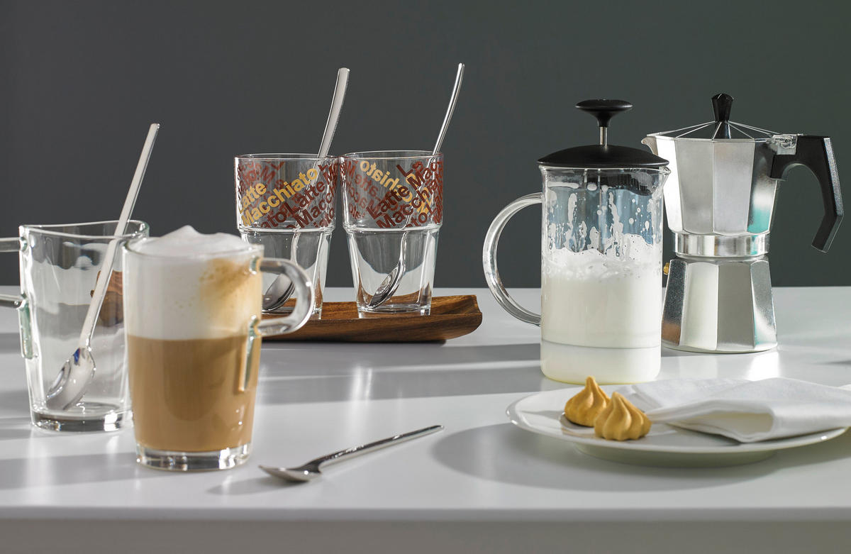 ŠLEHAČ NA MLÉČNOU PĚNU  - černá/průhledné, Basics, kov/plast (12,6/19,3/10,4cm) - Leonardo