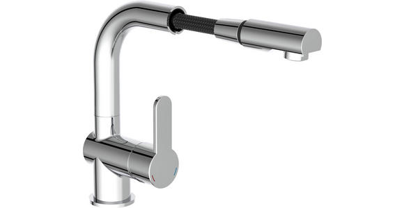 WASCHTISCHARMATUR 5/22,5/19,5 cm - Chromfarben, Basics, Metall (5/22,5/19,5cm) - Xora