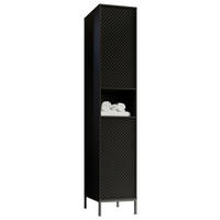 HOCHSCHRANK 38/197/32 cm  - Schwarz, MODERN, Holzwerkstoff/Metall (38/197/32cm) - MID.YOU