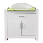 WICKELKOMMODE Lilli Weiß - Silberfarben/Weiß, Basics, Holzwerkstoff/Kunststoff (104/92/97/47/71cm) - MY BABY LOU