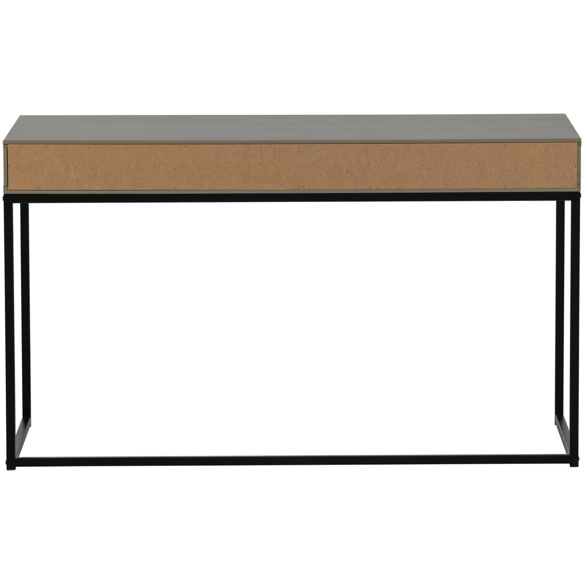 SCHREIBTISCH 130/58/75 cm  in Schlammfarben  - Schlammfarben/Schwarz, MODERN, Holz/Metall (130/58/75cm) - Livetastic