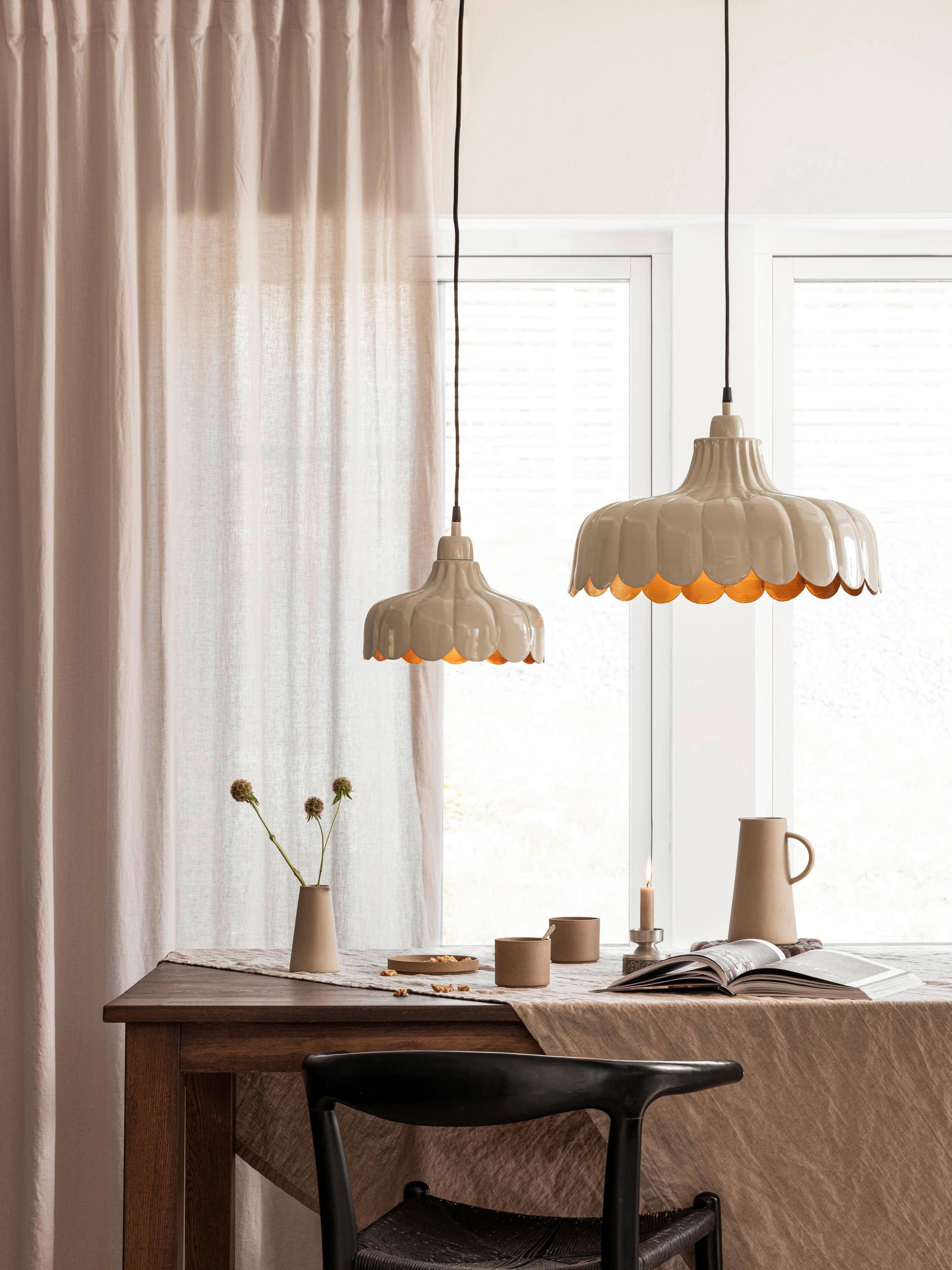 HÄNGELEUCHTE PR Home Wells 24/21/24 cm - Beige, KONVENTIONELL, Metall (24/21/24cm)