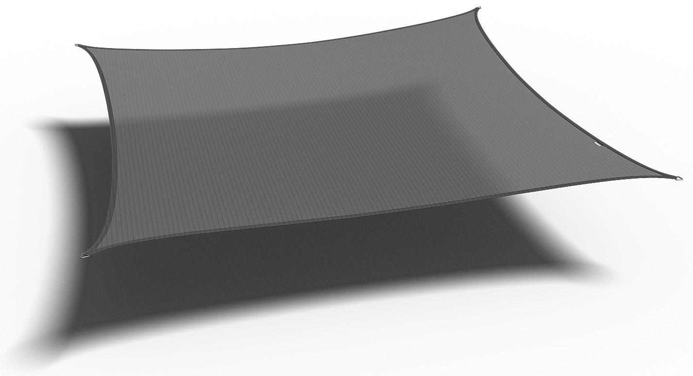 Gardenson Sonnensegel Grau 360x1x360 cm