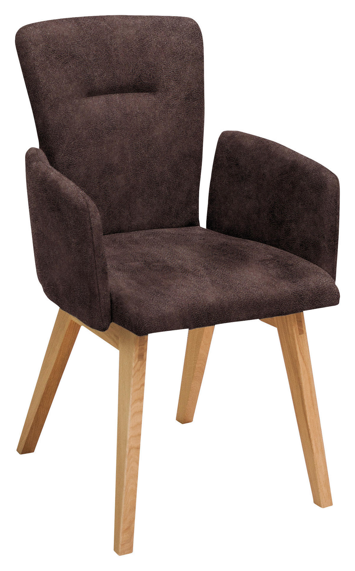 ARMLEHNSTUHL in Holz, Textil Braun  - Braun, KONVENTIONELL, Holz/Textil (57/91/66cm) - Dieter Knoll