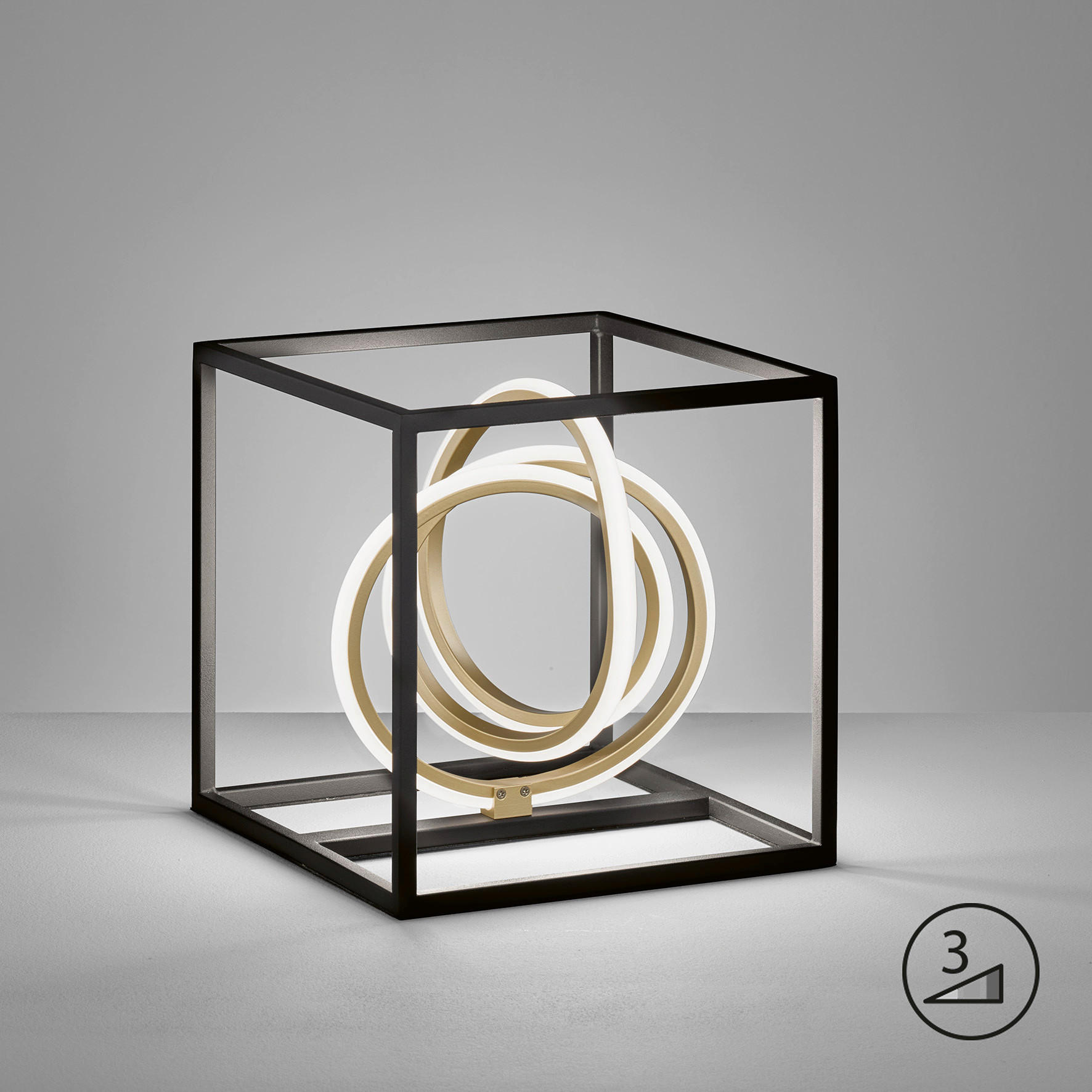 LED-TISCHLEUCHTE 25,00/25,00/25,50 cm   - Schwarz, Design, Metall (25,00/25,00/25,50cm)