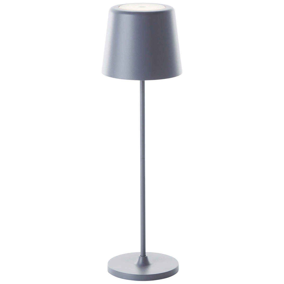 AKKU-TISCHLEUCHTE Kaami 10/37 cm   - Grau, Basics, Kunststoff/Metall (10/37cm) - Brilliant