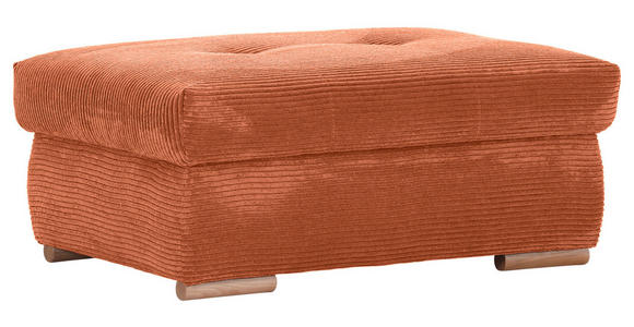 HOCKERBANK 103/45/71 cm Cord Rostfarben Holz - Eichefarben/Rostfarben, KONVENTIONELL, Holz/Textil (103/45/71cm) - Carryhome