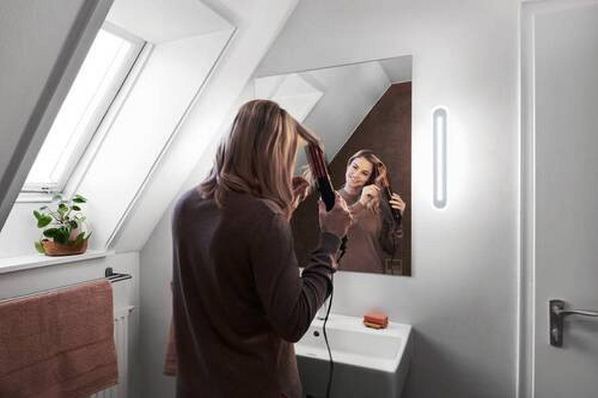 SPIEGELLEUCHTE Smart Wifi Orbis Bath 40/7/5 cm   - Weiß, Design, Metall (40/7/5cm) - Ledvance