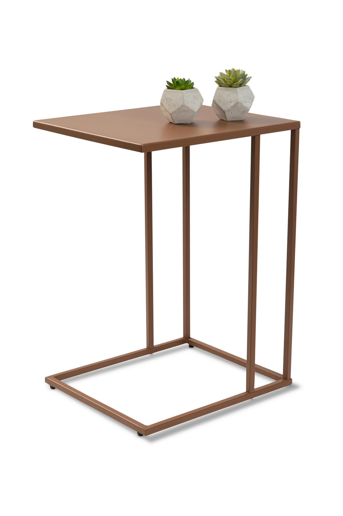 BEISTELLTISCH 43/38/62 cm Mokka rechteckig  - Mokka, Basics, Metall (43/38/62cm) - Xora