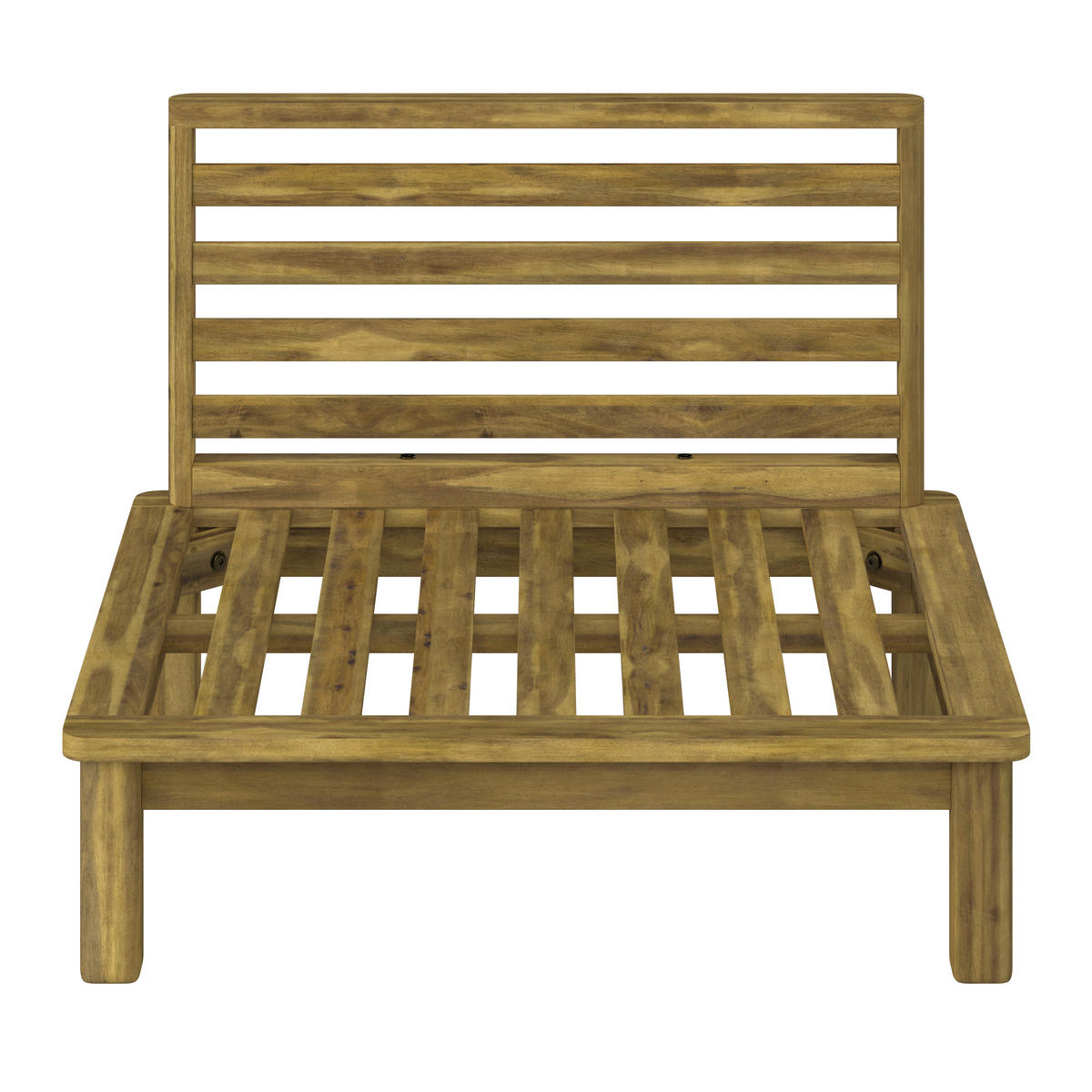 LOUNGE SREDNJI DIO  boje bagrema, sivo-bež   - boje bagrema/sivo-bež, Natur, drvo/tekstil (75/59/75cm) - Ambia Garden