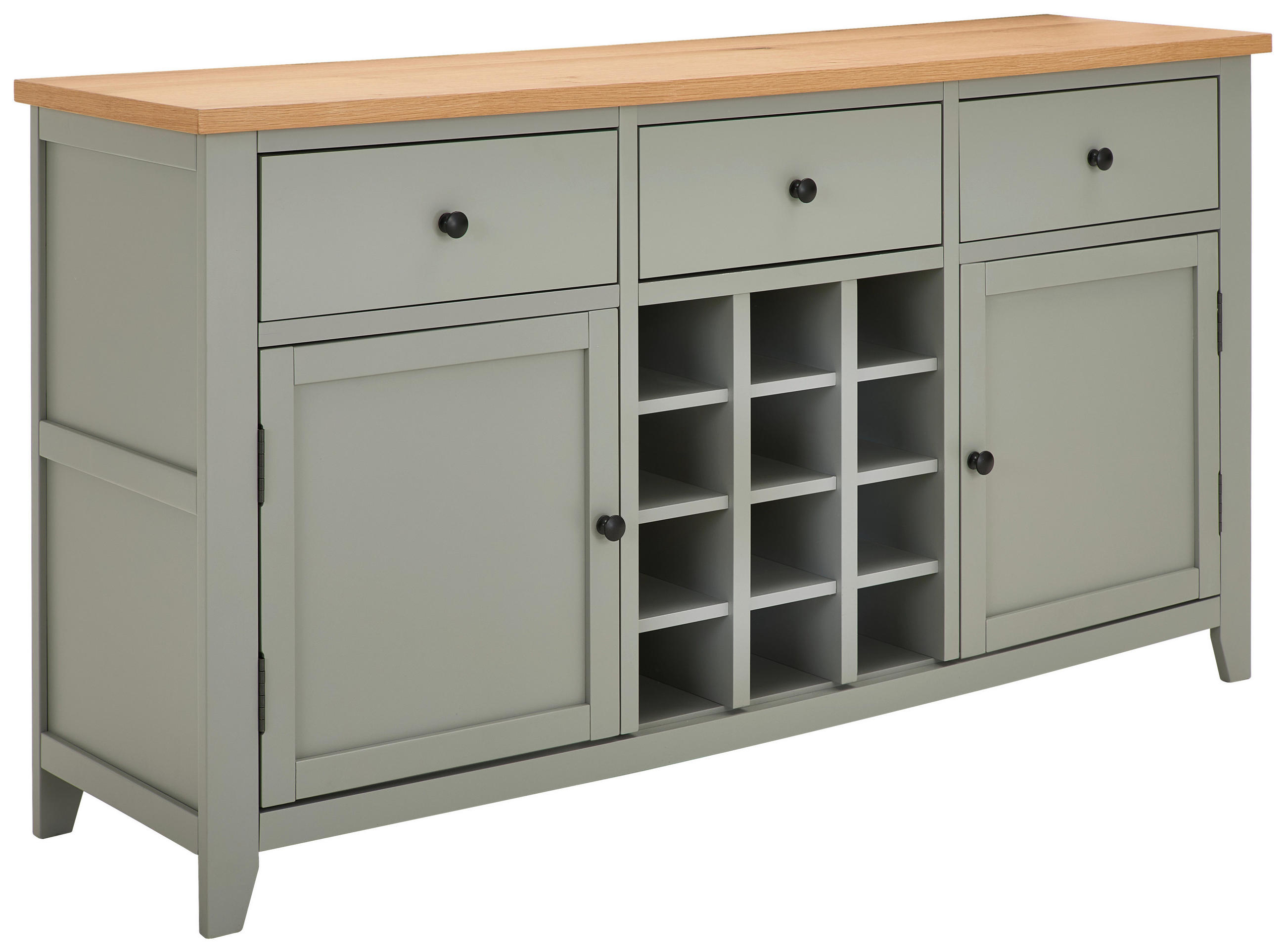 E-shop MID.YOU ŠIROKÁ KOMODA, dub, borovica, sivá, prírodná farba, 160/85/43 cm