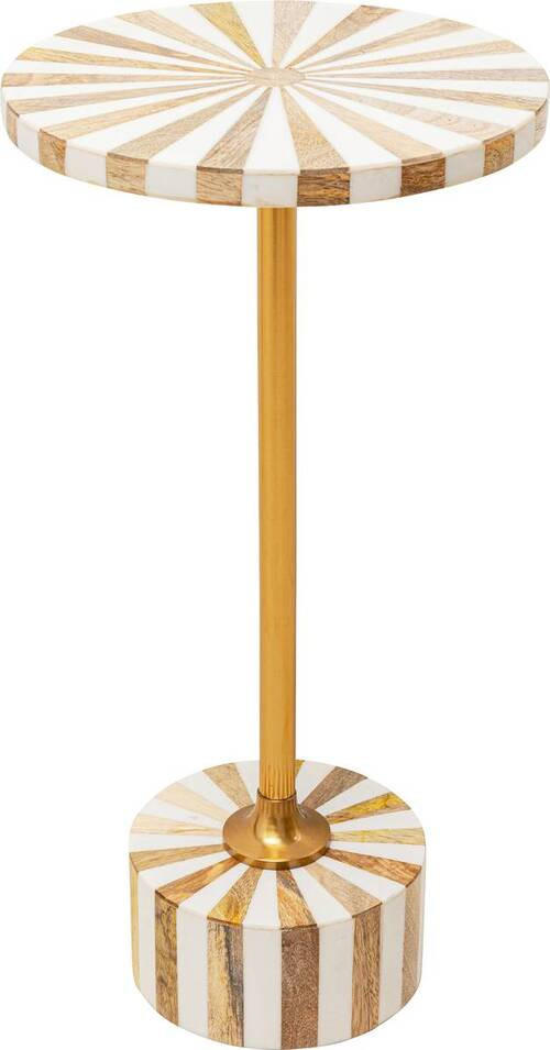 BEISTELLTISCH in Metall, Kunststoff, Holzwerkstoff 25/25/50 cm  - Goldfarben/Weiß, Design, Holzwerkstoff/Kunststoff (25/25/50cm) - Ambia Home