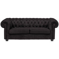 CHESTERFIELD-SOFA in Webstoff Anthrazit  - Wengefarben/Anthrazit, Lifestyle, Holz/Textil (206/76,5/96cm) - Landscape