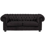 CHESTERFIELD-SOFA in Webstoff Anthrazit  - Wengefarben/Anthrazit, LIFESTYLE, Holz/Textil (206/76,5/96cm) - Landscape
