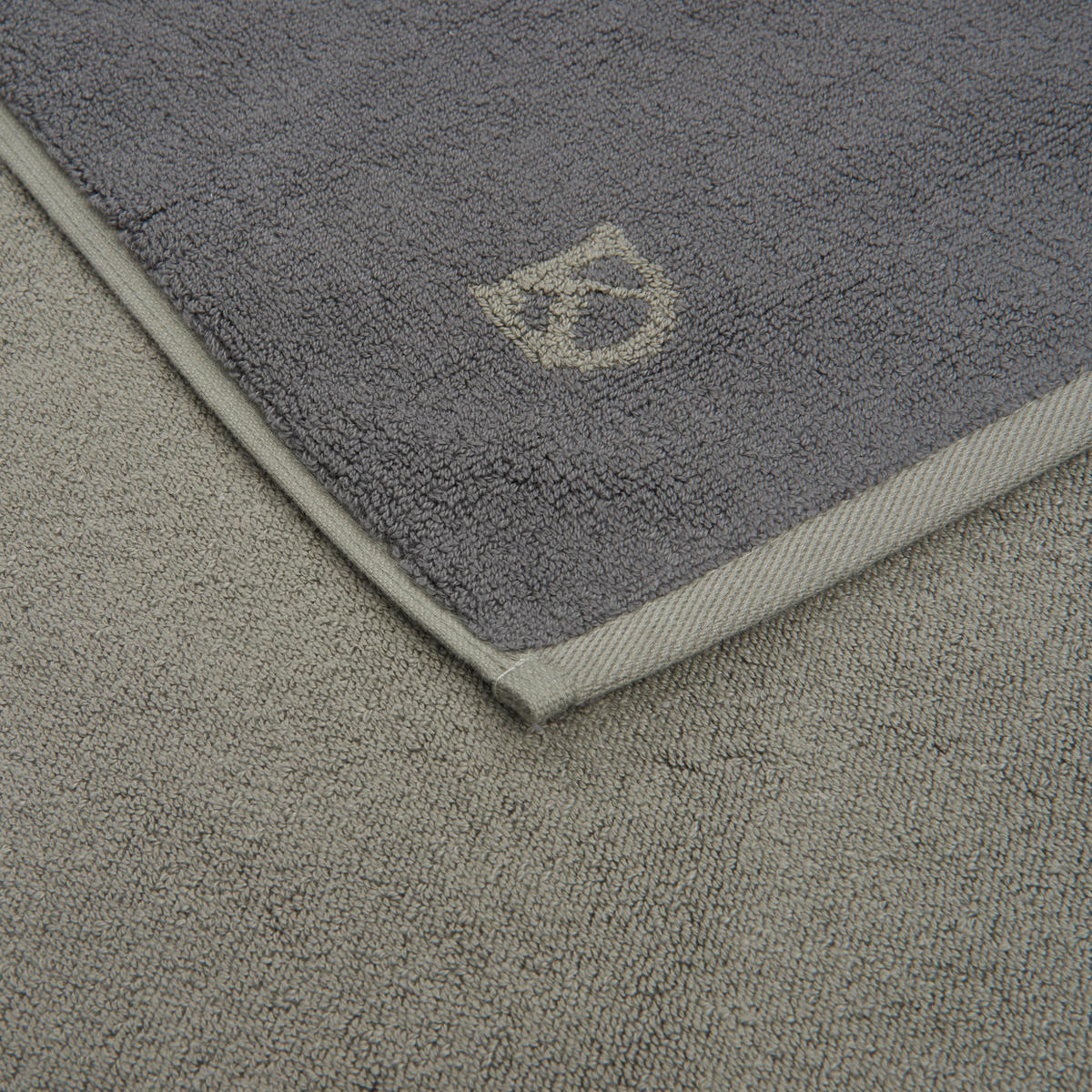BADEMATTE Grau, Grün 60/100 cm  - Grau/Grün, Basics, Textil (60/100cm) - Dieter Knoll