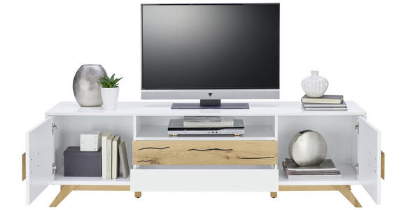 TV-ELEMENT 178/53,6/40 cm - Eichefarben/Weiß, Design, Holz/Holzwerkstoff (178/53,6/40cm) - Xora