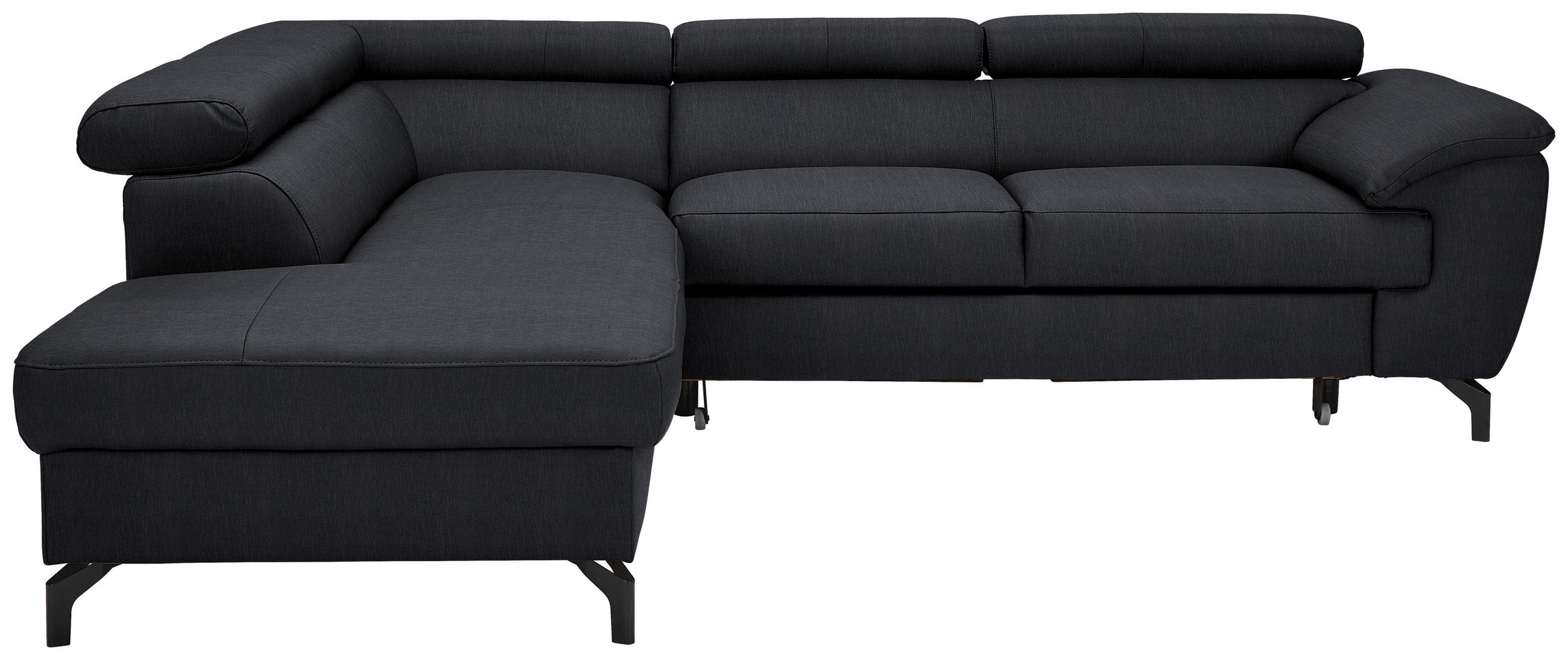 COLȚAR textil, piele negru  - negru, Design, metal/textil (220/256cm) - Celina Home