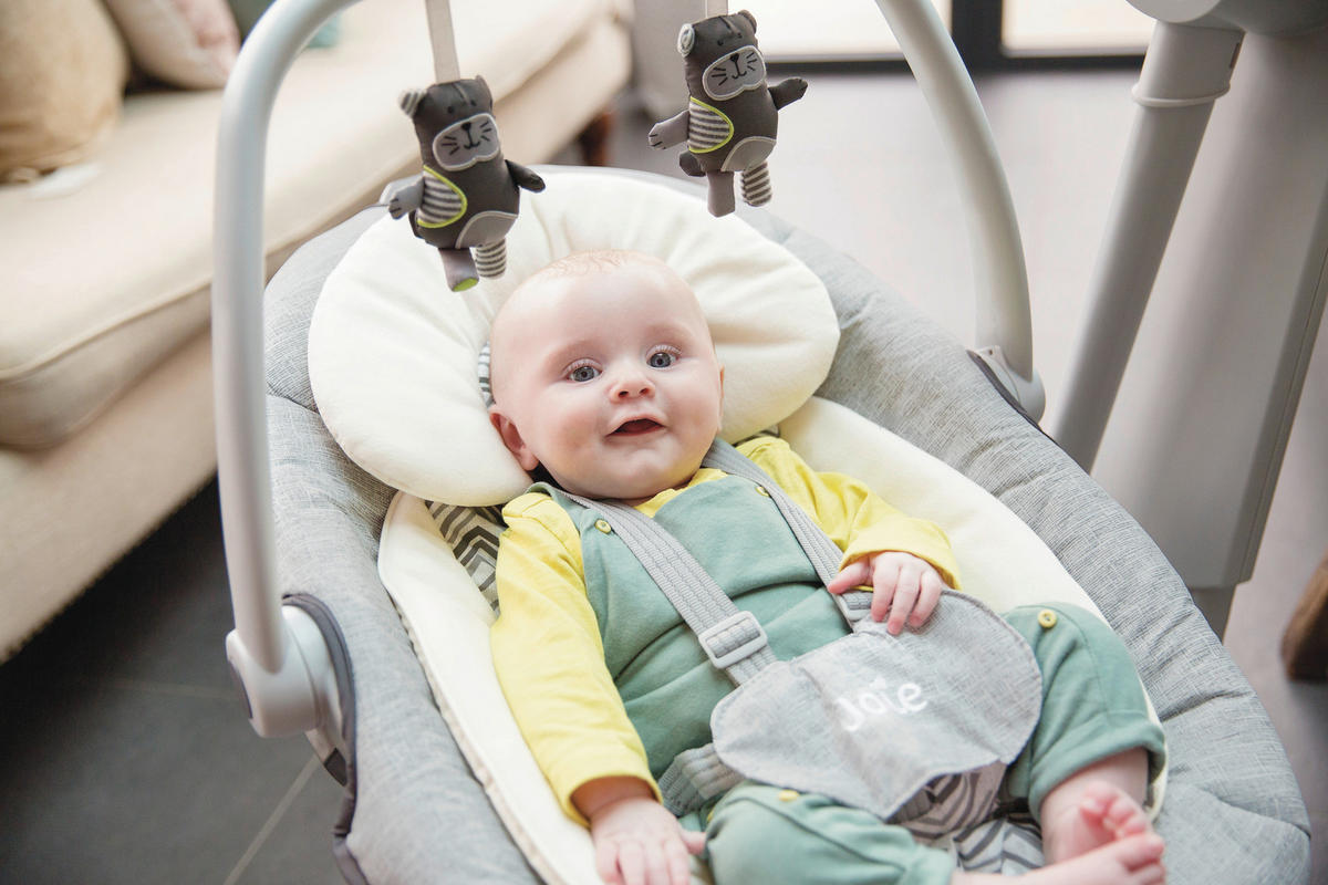 SCHAUKELWIPPE Serina 2in1 Weiß   - Hellrosa/Altrosa, Basics, Kunststoff/Metall (69/83/85cm) - Joie