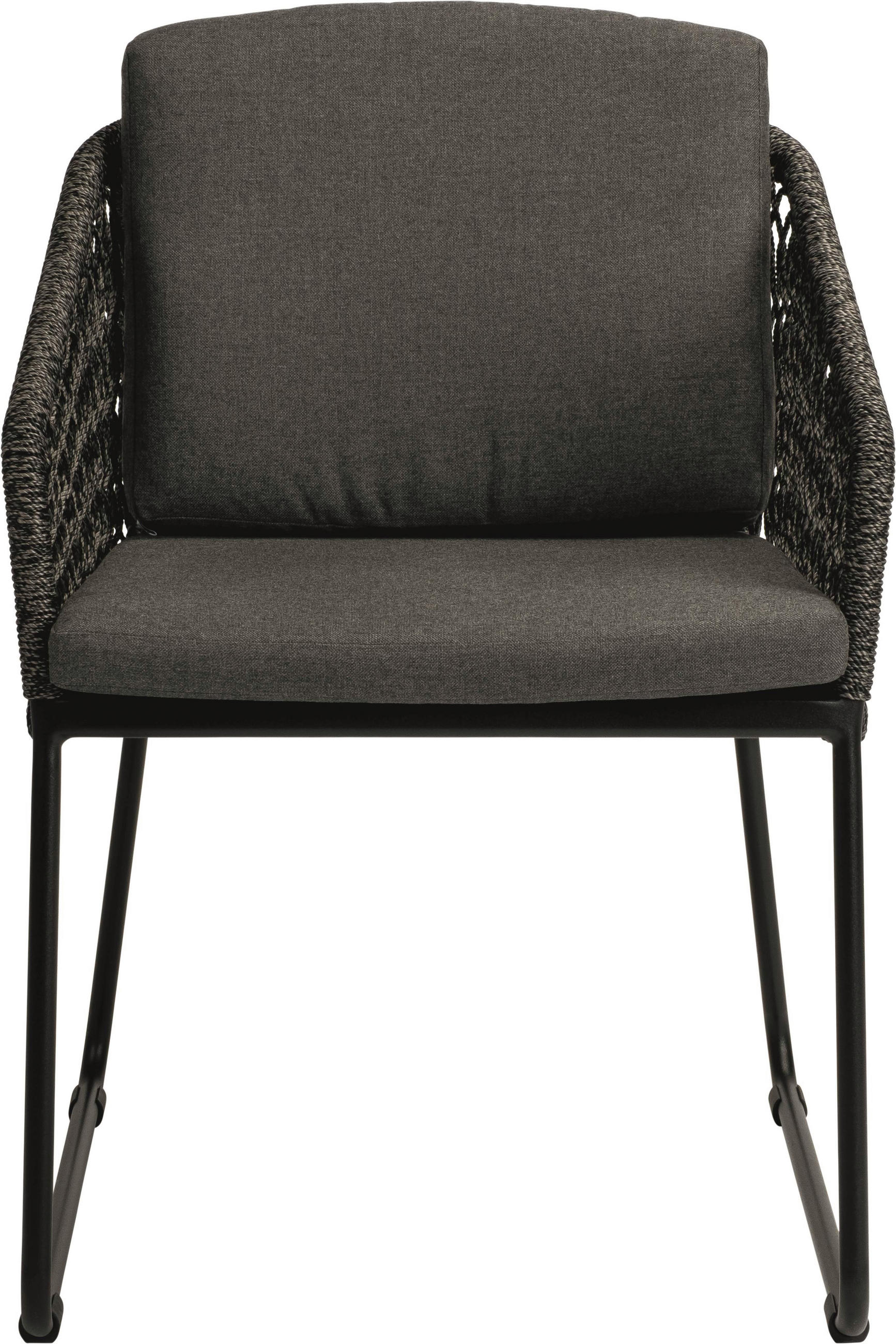 GARTENSESSEL Aluminium Anthrazit, Schwarz  - Anthrazit/Schwarz, Natur, Textil/Metall (59/81/66cm) - Stern