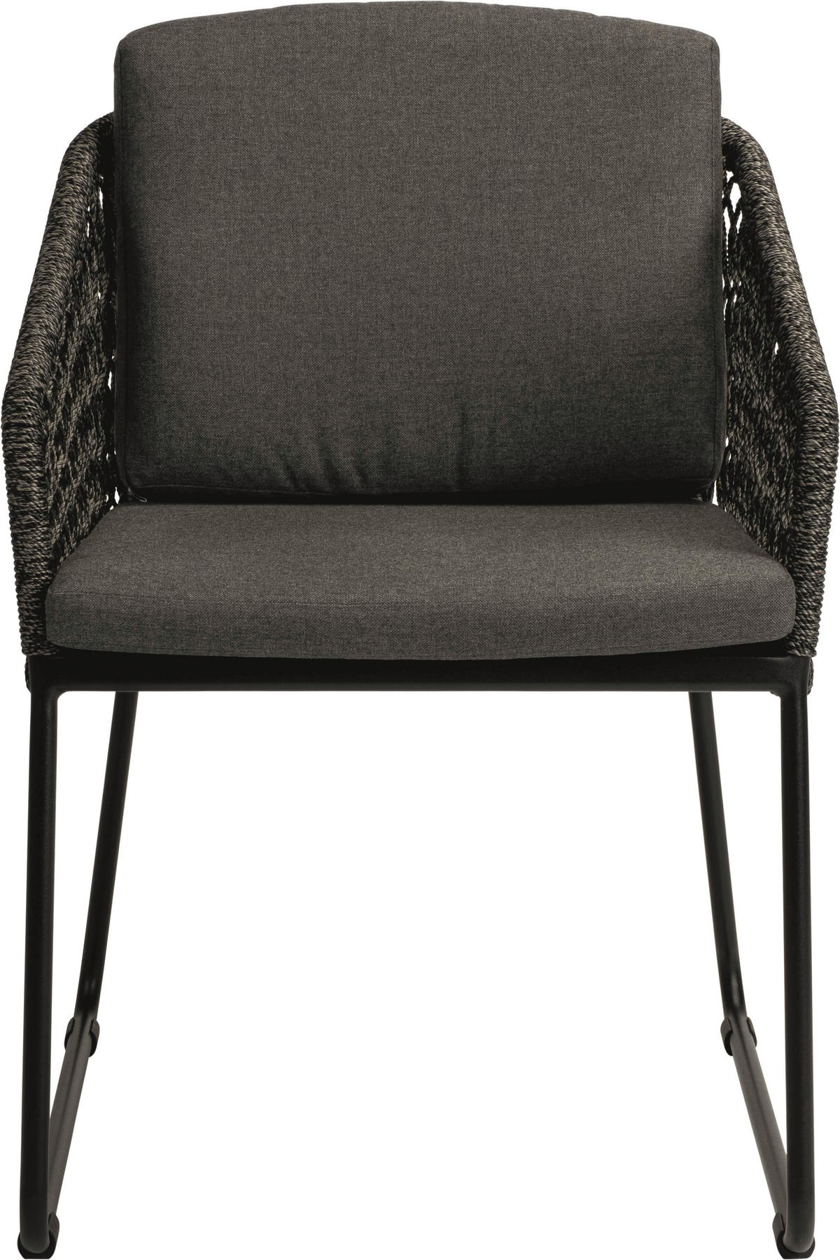 GARTENSESSEL - Anthrazit/Schwarz, Natur, Textil/Metall (59/81/66cm) - Stern