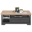COUCHTISCH 120/67/45 cm rechteckig Graphitfarben, Eiche Artisan  - Graphitfarben/Eiche Artisan, ROMANTIK / LANDHAUS, Holzwerkstoff/Metall (120/67/45cm) - Hom`in