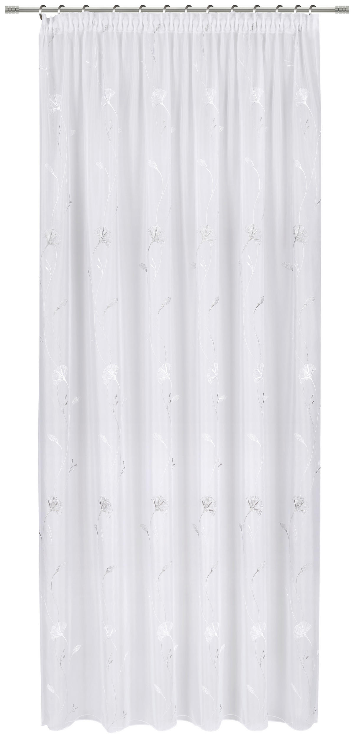 HÁLÓS FÜGGÖNY fm - fehér/szürke, Konventionell, textil (280cm) - Esposa
