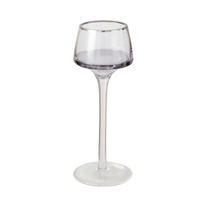 MÉCSESTARTÓ - világosszürke, Design, Üveg (7,5/20cm)