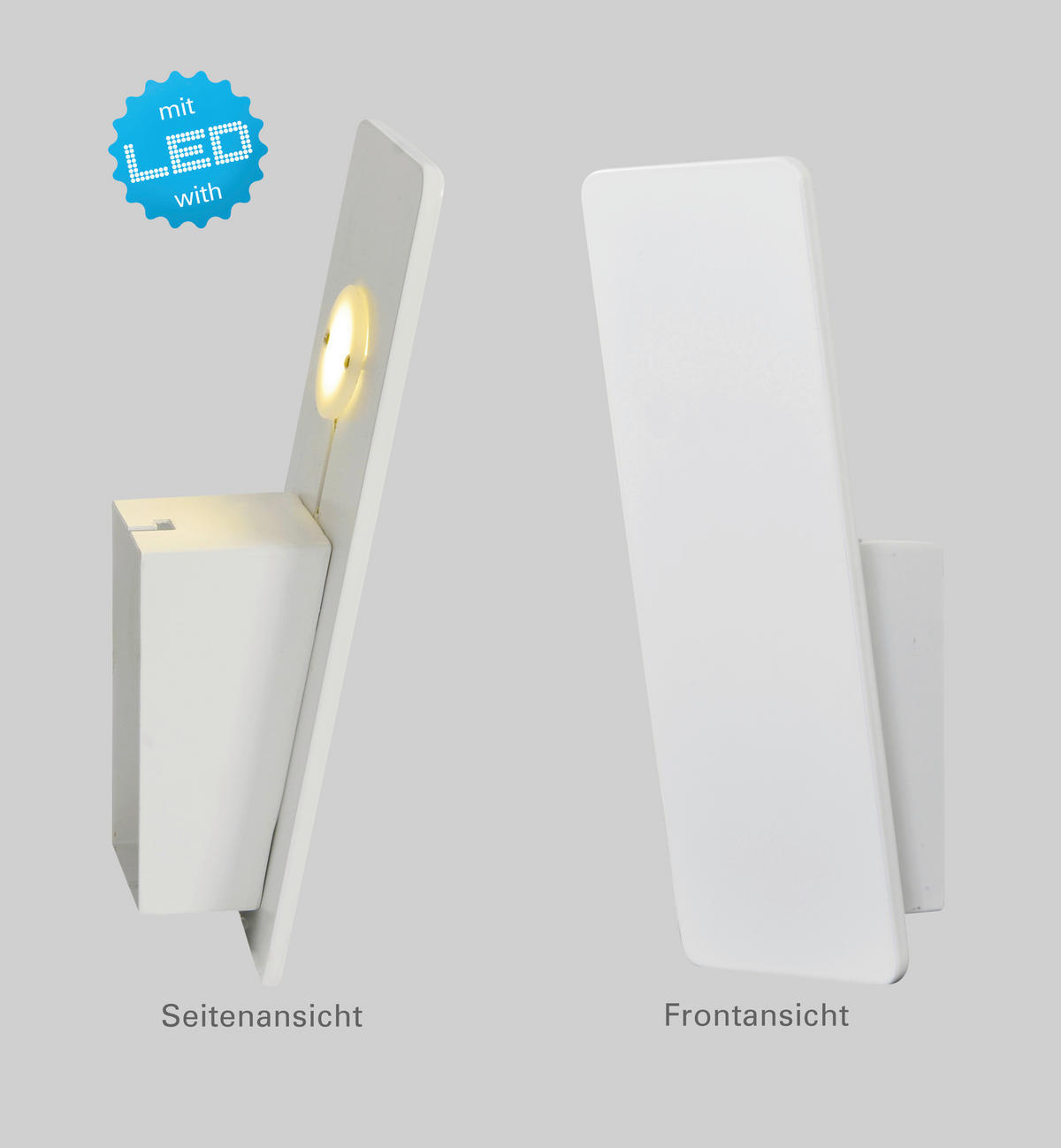 LED-WANDLEUCHTE Stan 7,5/22 cm   - Weiß, Design, Metall (7,5/22cm) - Näve