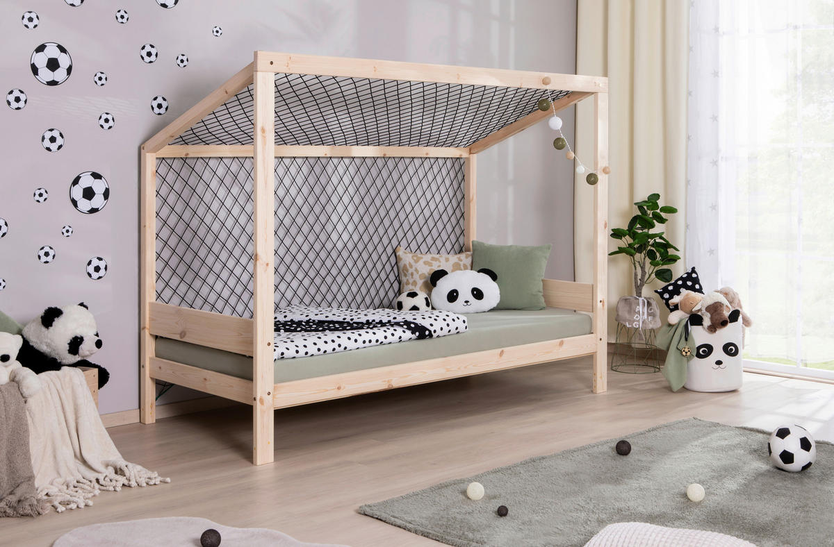 BODENBETT 90/200 cm Naturfarben  - Naturfarben, Modern, Holz/Textil (90/200cm) - MID.YOU