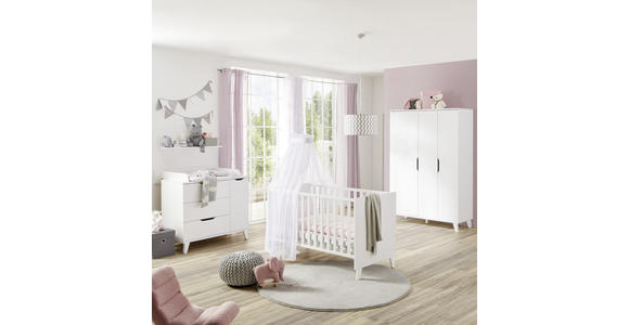 GITTERBETT Michi  143,4/78,9/76,6 cm   - Weiß, Trend, Holz/Holzwerkstoff (143,4/78,9/76,6cm) - My Baby Lou