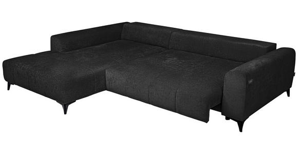 ECKSOFA  in Chenille Schwarz  222/279 cm  - Schwarz, KONVENTIONELL, Kunststoff/Textil (222/279cm) - Hom`in
