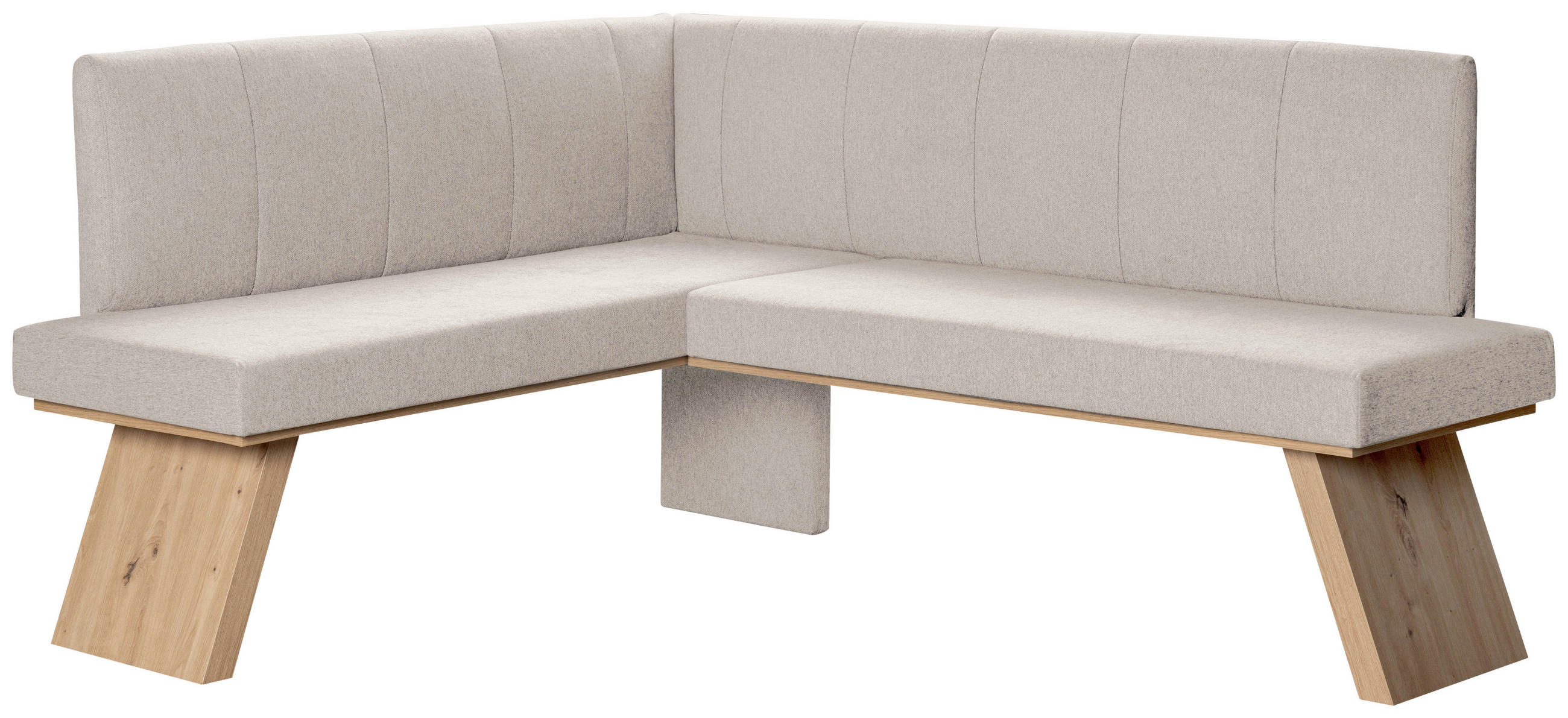 ECKBANK 150/185 cm Webstoff Beige   - Eichefarben/Beige, KONVENTIONELL, Textil (150/185cm) - Livetastic