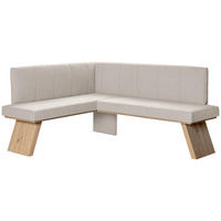 ECKBANK 150/185 cm Webstoff Beige   - Eichefarben/Beige, KONVENTIONELL, Textil (150/185cm) - Livetastic