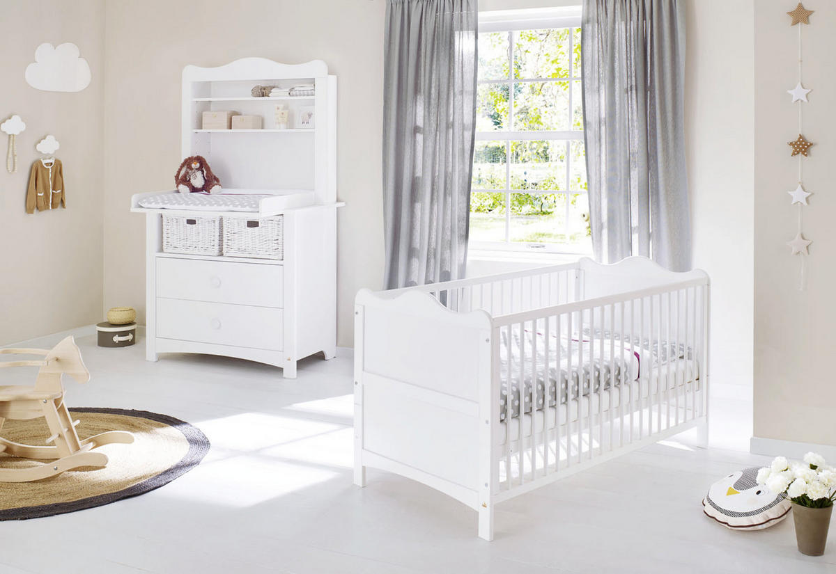 WICKELKOMMODE PINOLINO FLORENTINA 103/180/57-77 cm  - Rosa/Weiß, Trend, Holz/Kunststoff (103/180/57-77cm) - Pinolino
