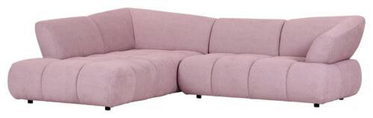 HÖRNSOFFA i velour gammalrosa  - svart/gammalrosa, Design, textil/plast (220/283cm) - MID.YOU