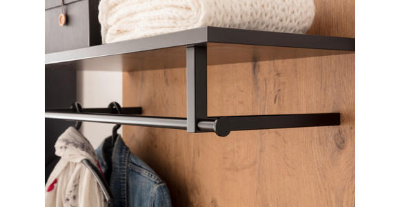 GARDEROBE 6-teilig  in 300/200/38 cm  - Eichefarben/Anthrazit, KONVENTIONELL, Holzwerkstoff (300/200/38cm) - Moderano