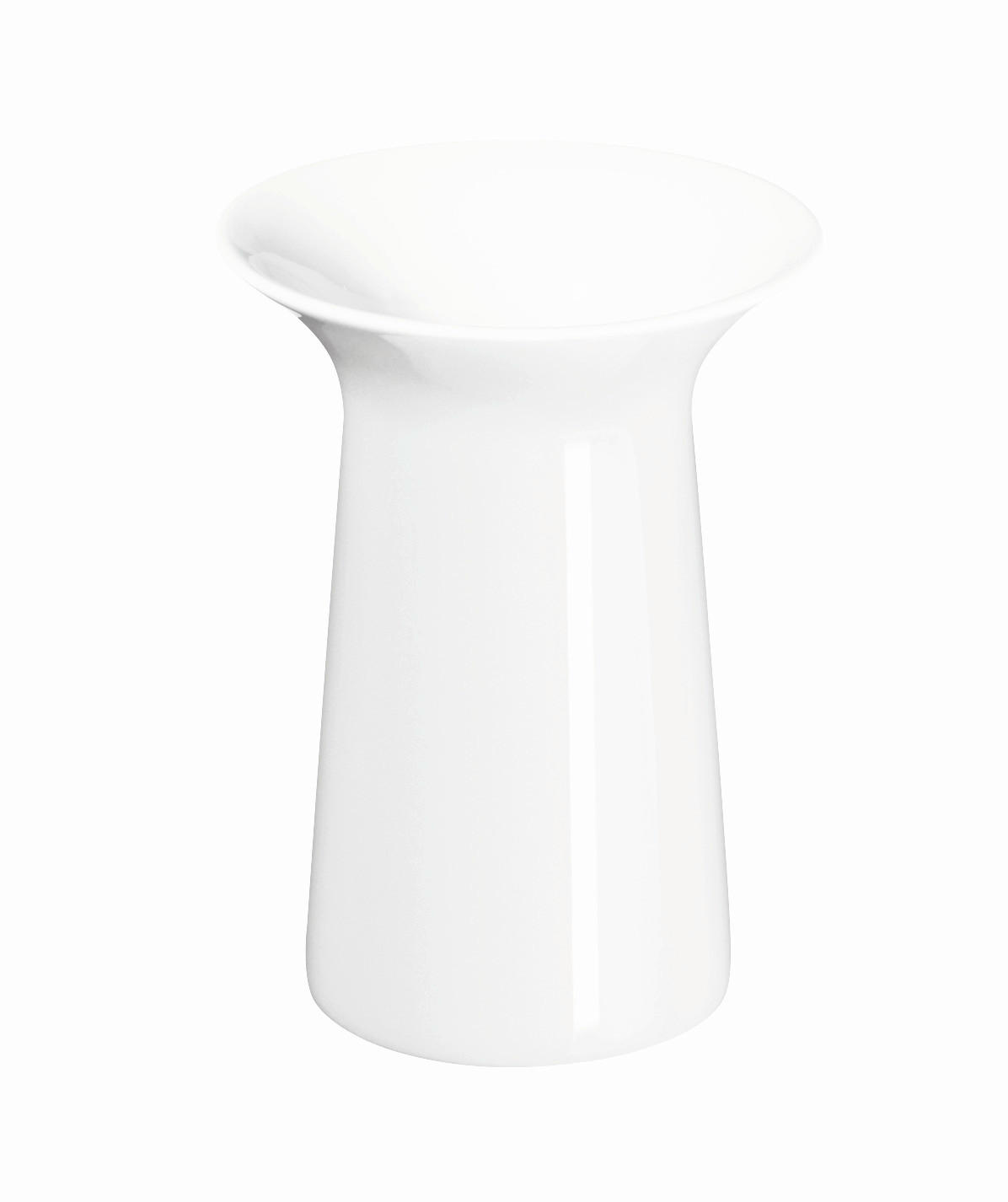 VASE  - Weiss Hochglanz, Romantik / Landhaus, Keramik (8.5/11/8.5cm) - ASA