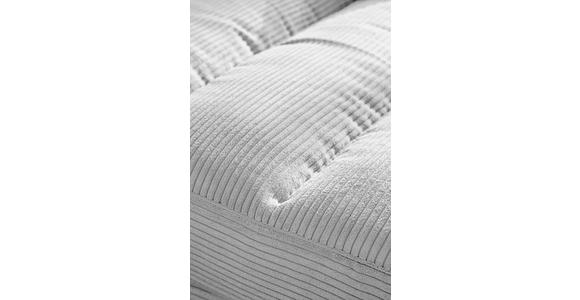 ECKSOFA Grau Cord  - Schwarz/Grau, Design, Textil/Metall (296/207cm) - Dieter Knoll