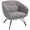 COCKTAILSESSEL - Anthrazit/Hellgrau, Design, Leder/Metall (76/80/73cm) - Joop!