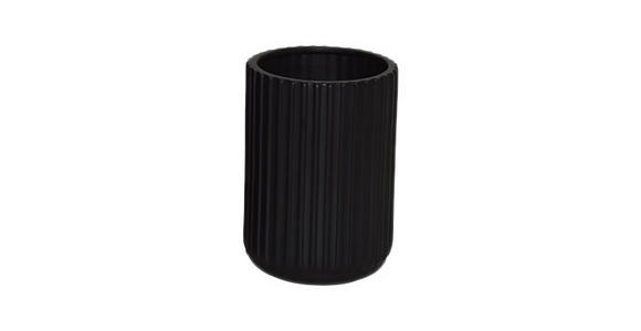 VASE 20 cm  - Schwarz, Trend, Keramik (14/21cm) - Novel