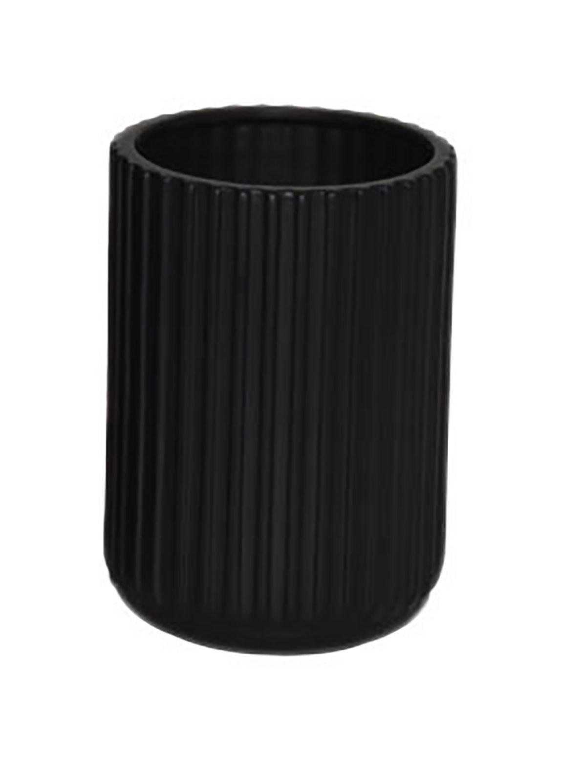 VASE 20 cm  - Schwarz, Trend, Keramik (14/21cm) - Novel