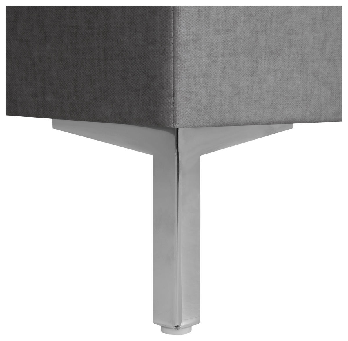 BOXSPRINGBETT 160/200 cm  in Grau  - Alufarben/Grau, MODERN, Textil (160/200cm) - MID.YOU