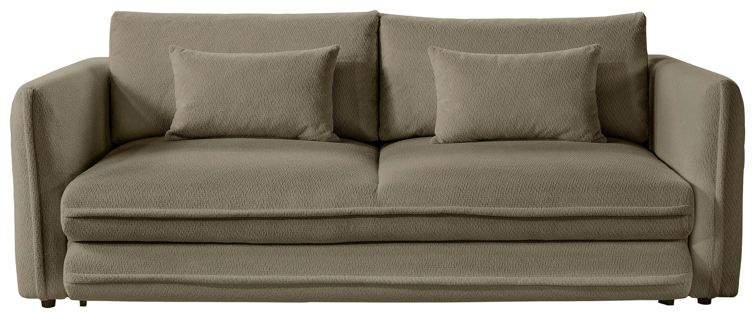 SCHLAFSOFA  mit Liegefunktion, Rücken echt Struktur Olivgrün  - Schwarz/Olivgrün, KONVENTIONELL, Kunststoff/Textil (237/94/117cm) - Carryhome
