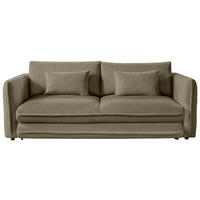 SCHLAFSOFA  mit Liegefunktion, Rücken echt Struktur Olivgrün  - Schwarz/Olivgrün, KONVENTIONELL, Kunststoff/Textil (237/94/117cm) - Carryhome