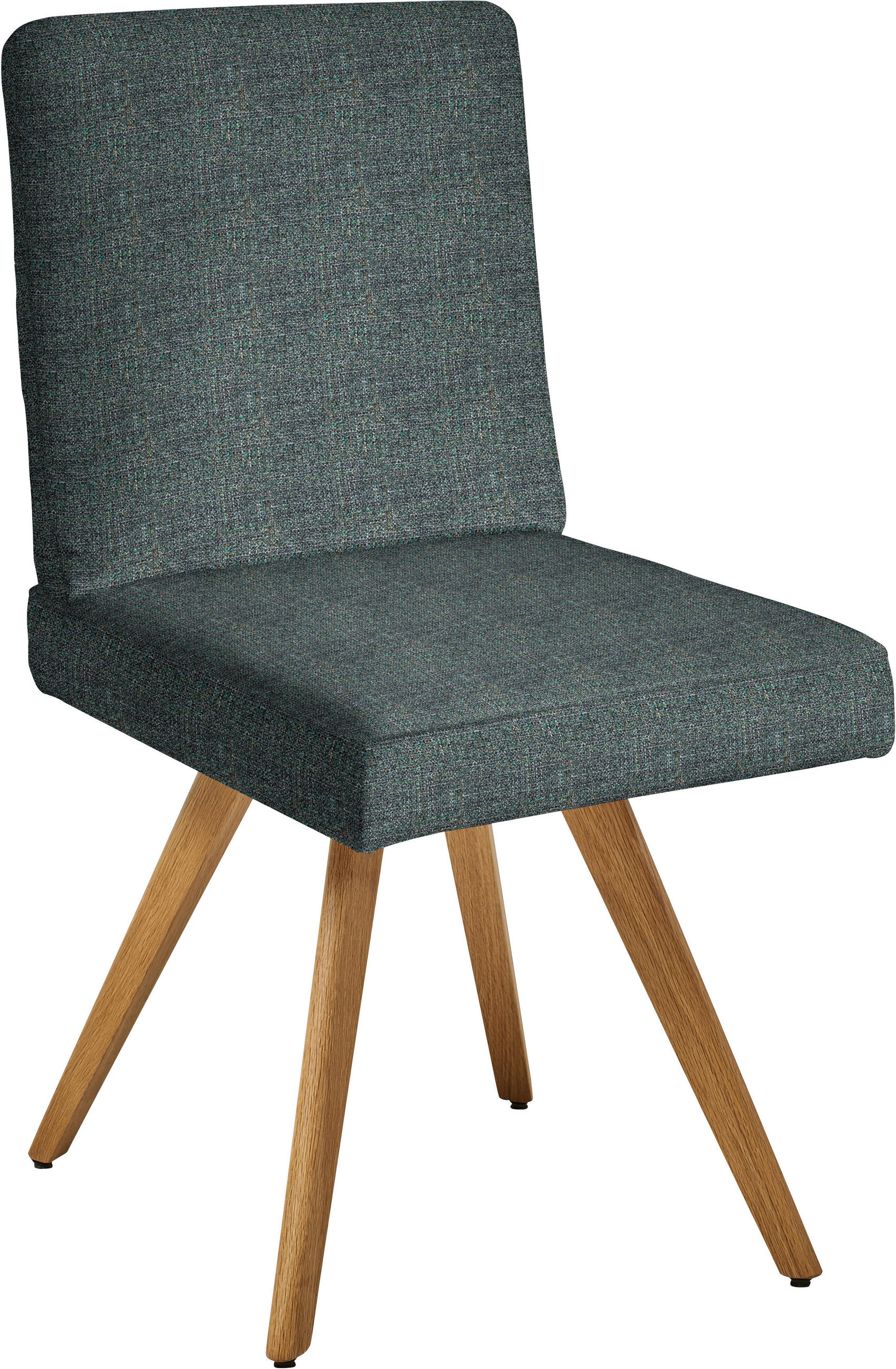 STUHL  in Flachgewebe Holz, Textil  - Türkis/Eichefarben, Design, Holz/Textil (46/94/58cm) - Dieter Knoll